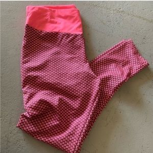 5/$25 Hot pink honeycomb leggings